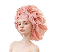 QUXVUIS Bonnet en Satin de soie respirant pour cheveux bouclés, dites adieu Pour aux frisottis, chapeau à large bord en Satin, foulard pour enfants, Xueya