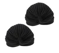 QUXVUIS Bonnet turban hijab pour femme, style rétro vintage, en coton extensible, idéal pour toutes les tenues quotidiennes, style musulman, islamique, arabe, plissé, turban indien uni