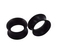 QUXVUIS Bouchons d'étirement d'oreille tunnels en Silicone, ajustement confortable pour un étirement sûr des oreilles, Gel de silice unisexe multifonctionnel, noir 12mm