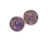 QUXVUIS Boucles d'oreilles Écouteurs 10 MM En Acier Inoxydable Rond Stud Cabochons Artisanat Décorations De Mode Dôme Party Favors avec Boucle D'oreille, cinq