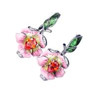 QUXVUIS Boucles d'oreilles en émail faites à la main pour femmes, larges Occasions applicables, choix de cadeau, boucles d'oreilles en argent pour femmes Premium