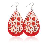 QUXVUIS Boucles d'oreilles paillettes multi-couches en cuir clou d'oreille saint valentin bijoux exagérés pendantes boucle d'oreille décoration, Tapez 4