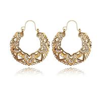 QUXVUIS Boucles d'oreilles pendantes alliage Piercing géométrique cercle boucle d'oreille Antique évider motif anniversaire cadeau bijoux pendentif utilisation