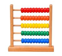 QUXVUIS Boulier en Bois pour Enfants : boulier à 5 rangées et Jouet de comptage Amusant favorisant l’Apprentissage des mathématiques et Le développement. Les Enfants Peuvent Jouer en Toute .