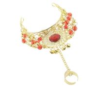 QUXVUIS Bracelet d'esclave vintage orné de strass et d'éléments brillants. Bijou de danse orientale et autres performances danse. Bijou orientale tribal. Bracelet gitan.