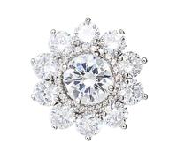 QUXVUIS Broche à revers en cristal transparent, beau cadeau de fleur pour femmes et filles pendant les célébrations et les événements de Noël, épingle à revers en