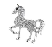 QUXVUIS Broche cheval en strass charmante, broche animal unique, accessoire de mode en cristal, pour toutes les tenues. animal cristal.