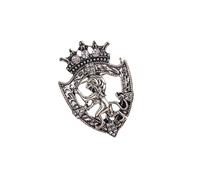 QUXVUIS Broche lion rétro exceptionnelle - Accessoires de mode masculine - Badge vintage élégant - Idéal pour les occasions spéciales - Broche animalière tendance -, Argent