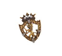 QUXVUIS Broche lion rétro exceptionnelle - Accessoires de mode masculine - Badge vintage élégant - Idéal pour les occasions spéciales - Broche animalière tendance -, Or