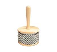QUXVUIS Cabasa, instrument de percussion à main avec perles métalliques sonores, pour une expérience musicale inédite et ludique en classe pour les enfants, Diamètre 11.5 cm