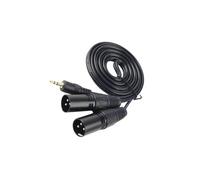 QUXVUIS Câble Audio Femelle Neuf conçu pour connecter Les Sorties Microphone à Une entrée Mini stéréo. Boîtier Haute résistance pour Une durabilité Accrue. Câble spiralé OFC pour Meilleure