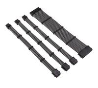 QUXVUIS Câble d'alimentation d'extension boîtier PC connecteurs à Manches Alimentation Pratique Coffre-Fort Ensemble de Cordons utiles câbles Adaptateur de Carte mère, Gris