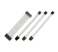 QUXVUIS Câble d'alimentation d'extension boîtier PC connecteurs à Manches Alimentation Pratique Coffre-Fort Ensemble de Cordons utiles câbles Adaptateur de Carte mère, Blanc