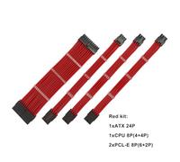 QUXVUIS Câble d'alimentation d'extension connecteurs Flexibles à Manches PC Kit de câbles Adaptateur de Carte mère en Nylon sûr et léger