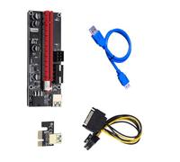 QUXVUIS Câble d'extension PCI-E USB 3.0 1X à 16X condensateurs Carte d'extension Mini Maison vidéo Ordinateur de Bureau Adaptateur pièce de Rechange, Bleu
