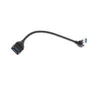 QUXVUIS Câble d'extension USB 0 coudé à 90° Noir, Compatible avec Les appareils nécessitant Une Connexion coudée. Câble d'extension USB mâle vers Femelle coudé vers Le