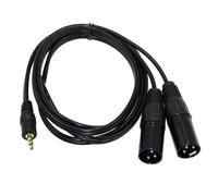 QUXVUIS Câble patch XLR TRS 3,5 mm : indispensable pour les musiciens souhaitant connecter des microphones facilement. Câble audio stéréo TRS mâle vers XLR mâle 3,5 mm.