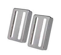 QUXVUIS Cache- Pour micro en laiton pour guitare électrique, contrôle du bruit, largeur de ligne d'environ 38 mm (1,49 pouce), pièces de rechange pour guitare électrique, deux fentes, Argent