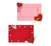 QUXVUIS Cadre photo de couple DIY, artisanat de fiançailles esthétique, histoire d'amour avec élégance, cadre photo en tissu non tissé, image d'amour pour chambre à coucher, artisanat d'anniversaire