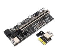 QUXVUIS Carte Adaptateur PCI-E convertisseur de Vitesse 8 condensateurs Solides prolongateur pci- avec câble USB 3.0 Accessoire de Carte mère