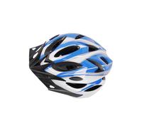QUXVUIS Casque de vélo léger, Confortable, Respirant, Antichoc et avec jugulaire réglable pour Les Voyages et Les activités Sportives en extérieur, Bleu Blanc, 26 x 21 x 14 cm