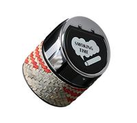 QUXVUIS Cendrier résistant à la rouille pour voiture, expérience de tabagisme élégante et durable, couvercle amovible utilisé pour enlever les cendres, Motif à carreaux rouges