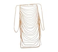 QUXVUIS Chaîne de corps multicouche, bijou de mode éblouissant et scintillant, accessoire tendance pour sublimer vos tenues soirée. Soutien-gorge et à chaîne corps multicouche.