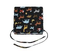 QUXVUIS Chaise pour enfants rehausseur de siège bébé coussin de sécurité amovible confortable avec sangle enfant en bas âge augmenté coussin chaise haute, Noir