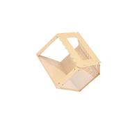 QUXVUIS Château décoratif pour petits animaux, combinant un abri en bois pour hamster, hérisson, souris, rat et cochon d'Inde, créant un environnement stimulant pour ces animaux. Maison avec toboggan.