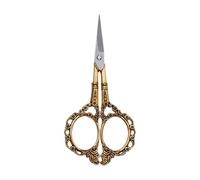 QUXVUIS Cisailles magnifiques de résistance à la corrosion d'étudiant de ciseaux couture style européen, Doré
