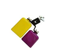 QUXVUIS Cloche de batterie avec support, instrument de percussion, sons aigus et graves, style latin, installation facile, fournie avec pince fixation.