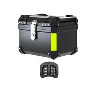 QUXVUIS Coffre de rangement universel pour moto, grande capacité, installation facile, étanche pour un confort de voyage optimal, durabilité et longévité accrues. Offre une, Noir 57L