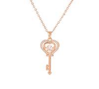 QUXVUIS Collier pendentif en forme de coeur rétro esthétique tour de cou vacances Banquet mariage dame bijoux cadeaux personnalisés, Oro rosa