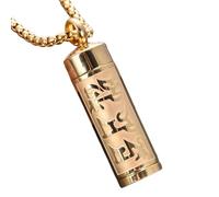 QUXVUIS Collier porte-cendres commémoratif en acier titane, bijou élégant conçu pour chérir les moments précieux. Accessoires de rangement pour boîte funéraire.