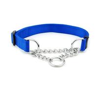 QUXVUIS Collier pour Animaux de Compagnie en métal Portable réutilisable Universel Remplacement Robuste extérieur Marche Course Jouer remorquage Tour de Cou, Nylon Bleu