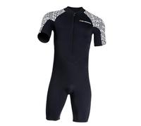 QUXVUIS Combinaison Shorty Adulte 3 mm avec Fermeture éclair Frontale, idéale pour la plongée. Confortable pour la Natation en Eau Froide, Les baignades et Le Surf. Fermeture, Noir, Homme