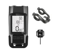 QUXVUIS Compteur de Vitesse de vélo avec Phare 800 lumens, klaxon 120 DB, lumière LED pour vélo, lumière ABS pour vélos, Phare, Noir