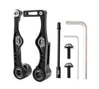 QUXVUIS Coude de frein V-Brake efficace pour vélos, réduit le bruit, convient Pour aux VTT, vélos en alliage, de route, VTT, BMX, leviers et plaquettes frein, noir, 109 x 42.8 mm