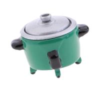 QUXVUIS Cuisinière électrique pour Maison de poupée, Accessoires de Cuisine Vert foncé éclatant, Ensemble Complet pour Une Maison de poupée à