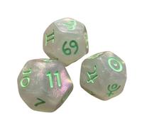 QUXVUIS Dés en résine Faits Main pour Apprendre Les mathématiques et Compter : des Options passionnantes pour Un Apprentissage ludique. Ensemble de dés, Clair et Vert, 1.4 cm