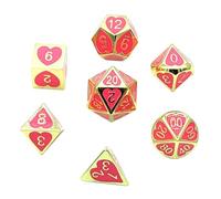 QUXVUIS Dés multifaces en Alliage D4 D6 D8 D10 D12 D20 - Accessoires Parfaits pour Les Jeux de société, Les soirées JDR et Les espaces d'apprentissage