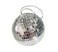 QUXVUIS Disco miroir boule ruban réfléchissant rotatif lampes rondes Festival de musique scène barre lumineuse mariage anniversaire noël, 15cm /Argent