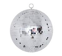 QUXVUIS Disco miroir boule ruban réfléchissant rotatif lampes rondes Festival de musique scène barre lumineuse mariage anniversaire noël, 25cm /Argent
