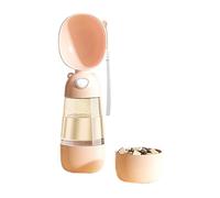 QUXVUIS Distributeur d'eau pour Chien 2 en 1, Tasse multifonctionnelle pour Animaux de Compagnie en Plein air, Fauve, 28.5 * 7.5CM