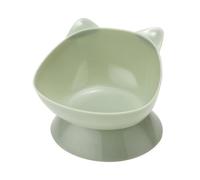 QUXVUIS Distributeur d'eau surélevé incliné pour Animaux de Compagnie : favorise Une Alimentation Saine chez Les Chats et Les Chiots, Vert, 12.3 x 3.5 cm x 10 cm