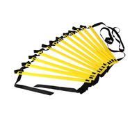 QUXVUIS Échelle de Vitesse pour l'entraînement Physique, Facile à Assembler avec des matériaux de qualité supérieure. Convient à pour Tous Les Niveaux d'entraînement de, Jaune Noir, 6 m 12 Sections
