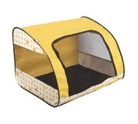 QUXVUIS Enclos Pliable pour Chats, Tente de Jeu Portable pour Animaux de Compagnie offrant Un Espace et Un Confort Respirant pour la Vie de Votre Animal, Jaune, M