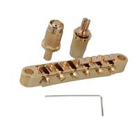 QUXVUIS Ensemble chevalet de guitare durable en alliage de zinc. Installation facile. Kit de mise à niveau pour guitare électrique 6 cordes avec 6 pontets et cordier de