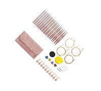 QUXVUIS Ensemble d'aiguilles à tricoter circulaires interchangeables en aluminium robuste pour la couture, pratique pour la couture et le tricot. Tissage d'aiguilles circulaires en bambou, Rose