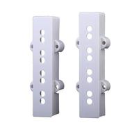 QUXVUIS Ensemble de 2 caches micros ouverts pour basse électrique, blancs, en plastique ABS haute performance, pour musiciens. Compatible avec les basses 4 cordes.